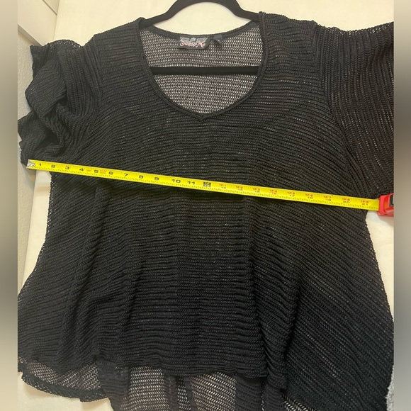 Tattoo Me Black Mesh Grunge Top Woman’s  Size 2X Made in USA - Picture 3 of 14